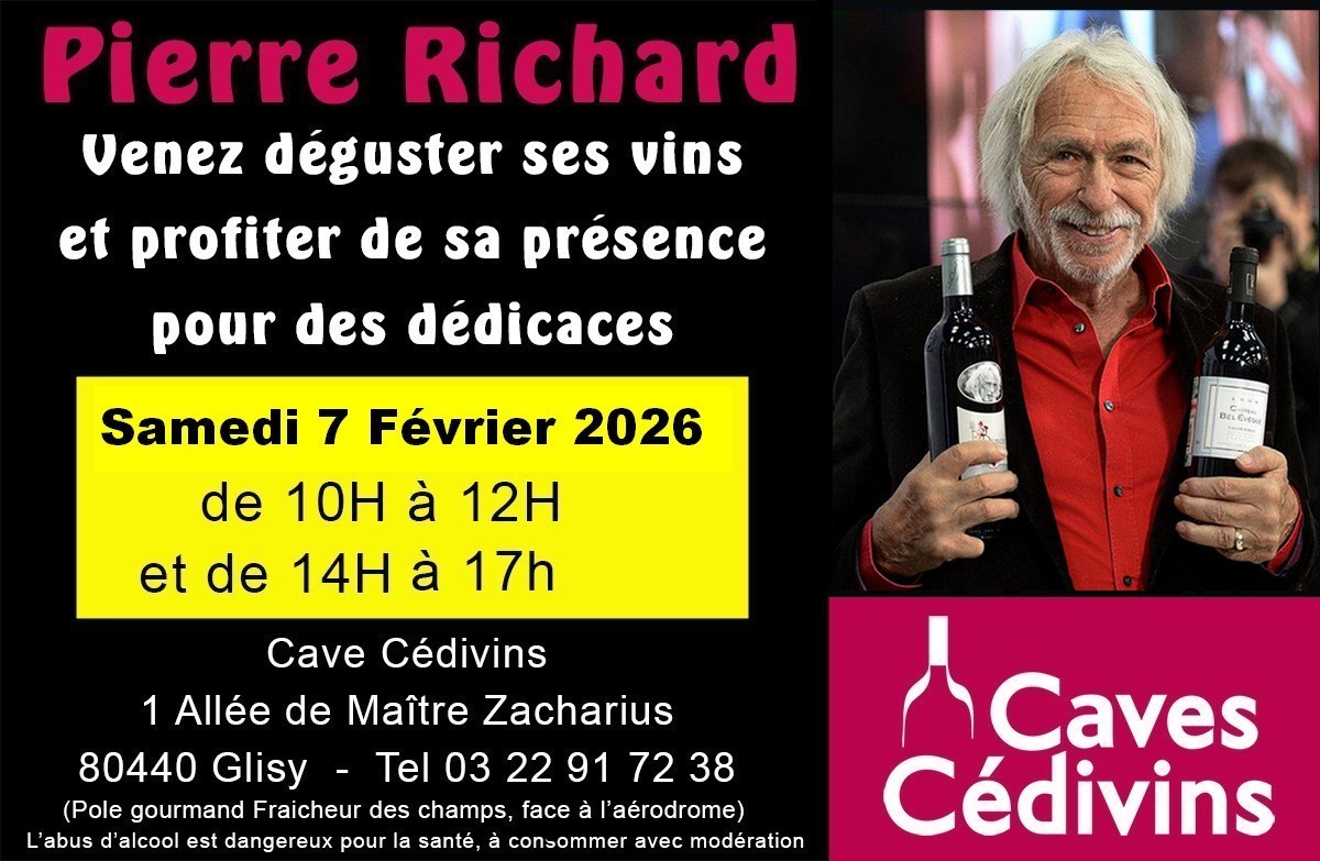 Vins Pierre Richard - Promotion Dédicaces dans la Somme (80) 