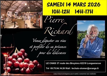Vins Pierre Richard - Promotion Dédicaces dans le Pas-de-Calais (62) 