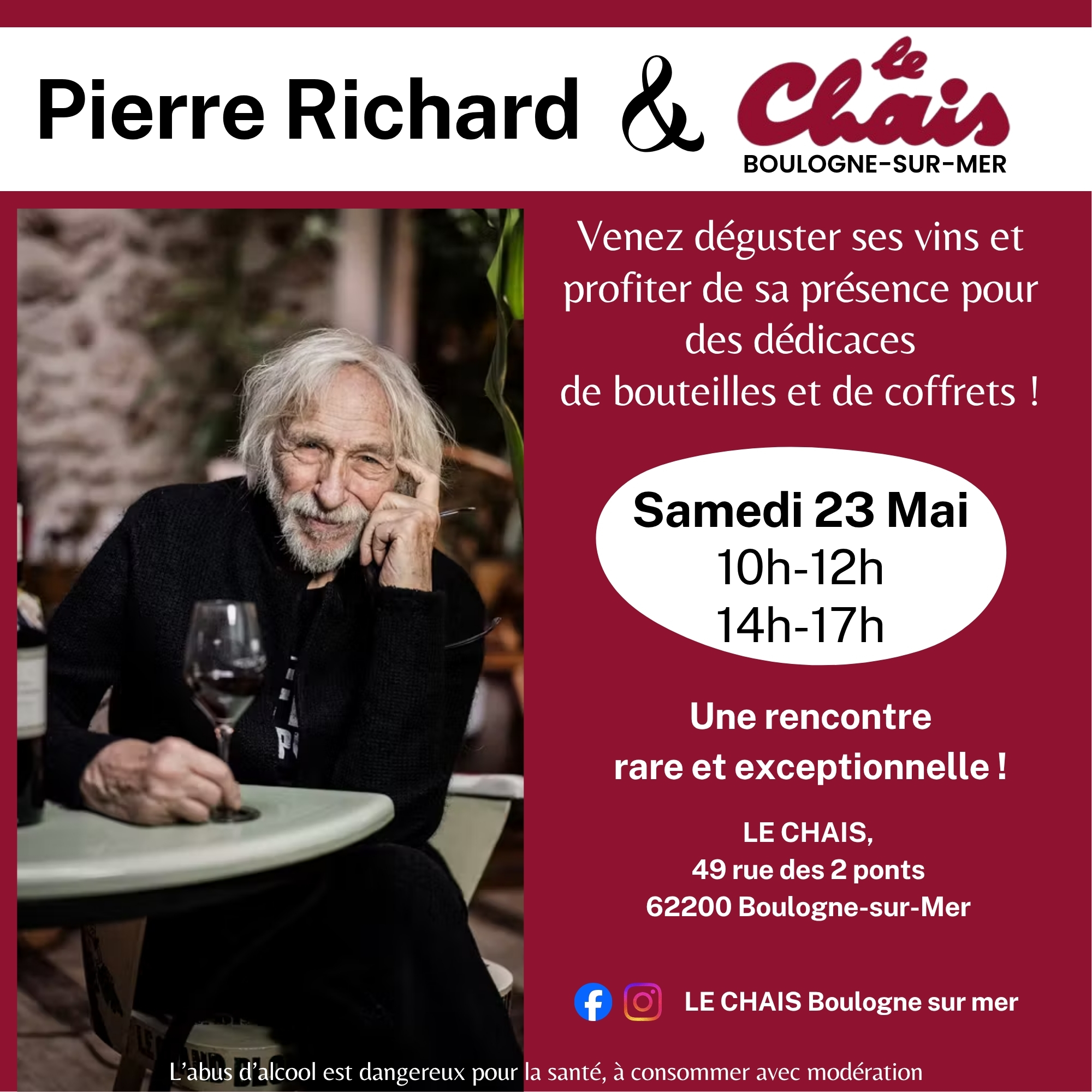 Vins Pierre Richard - Promotion Dédicace dans le Pas-de-Calais (62) 