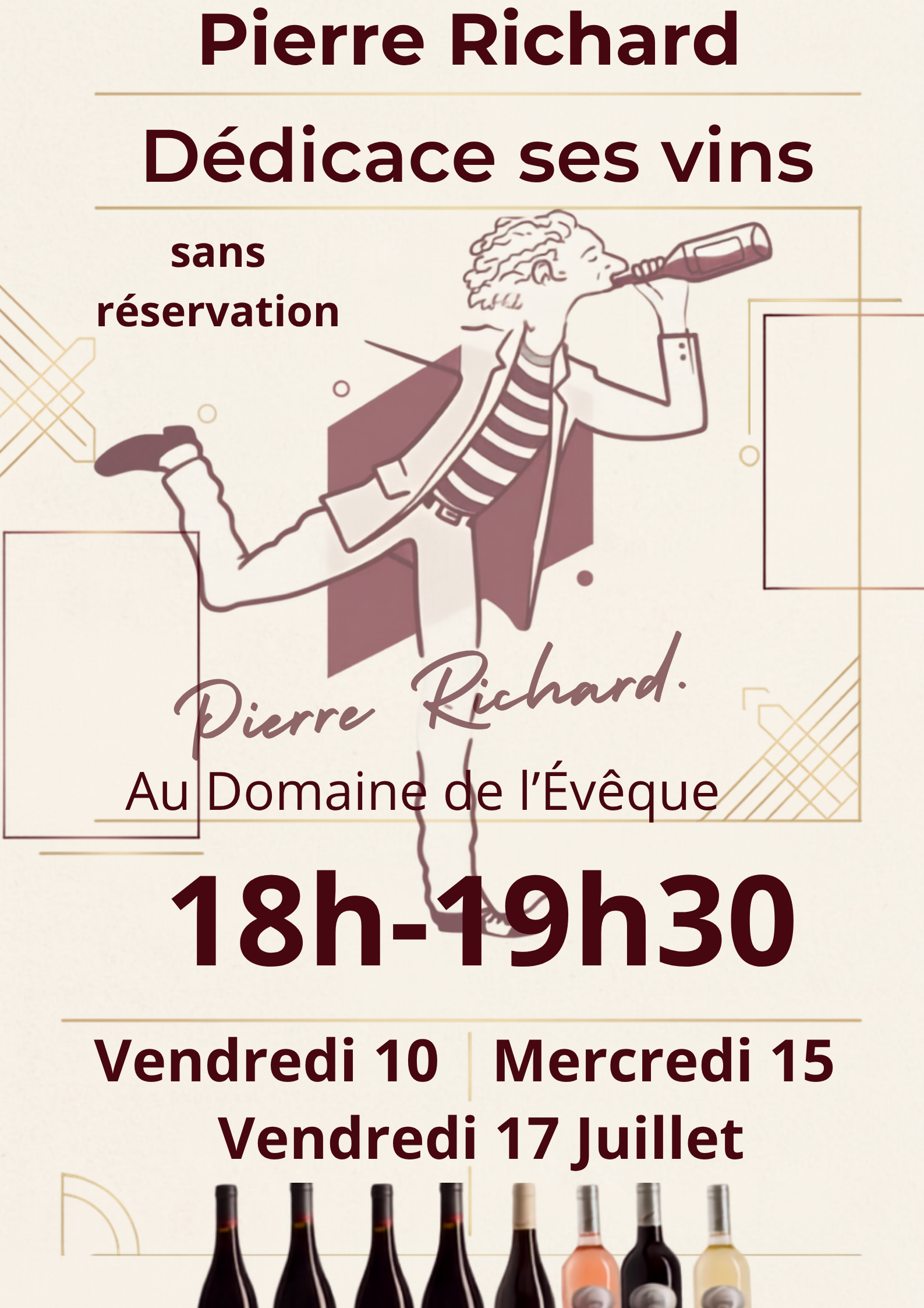 Vins Pierre Richard - Promotion Dédicaces au Domaine à Gruissan 